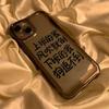 Office Worker Quotations Text Black and White Fun iPhone17 Mobile Phone Case 16promax Niche 15 Apple 14 All-inclusive