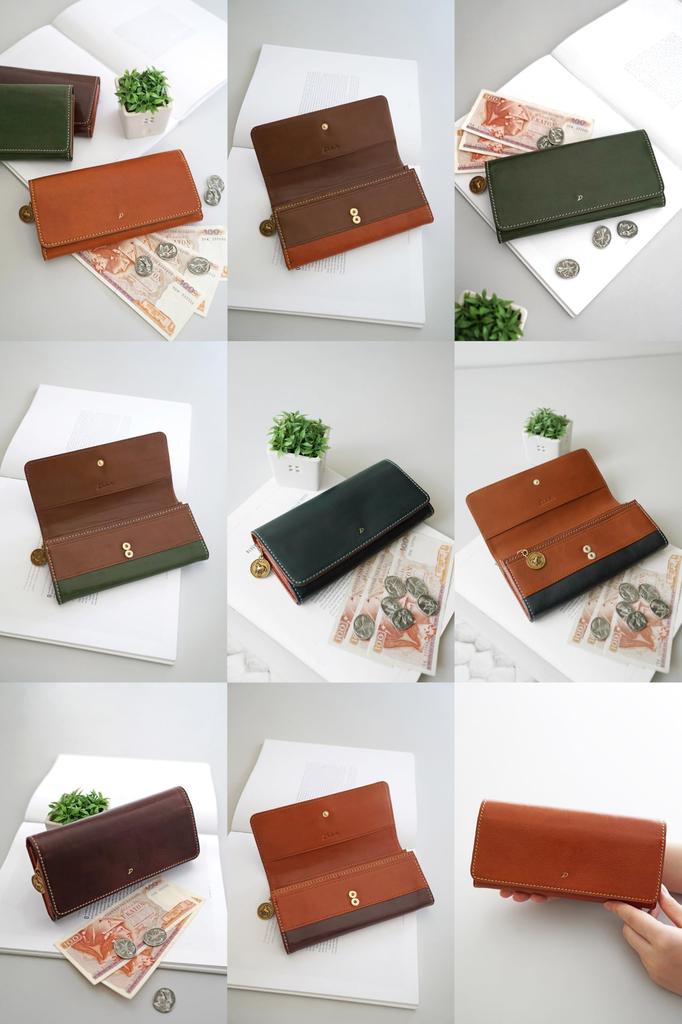 Dakota Genuine Leather Long Women's Wallet, Green, DA-31743-50
