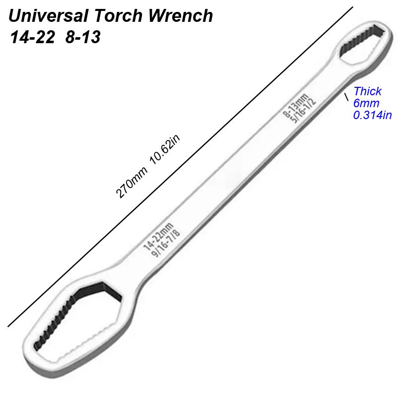 Universal Torx Wrench Double Head Ended Board Adjustable Torx Self-tightening Spanner Multi-purpose Hand Tool Car Riding Repair