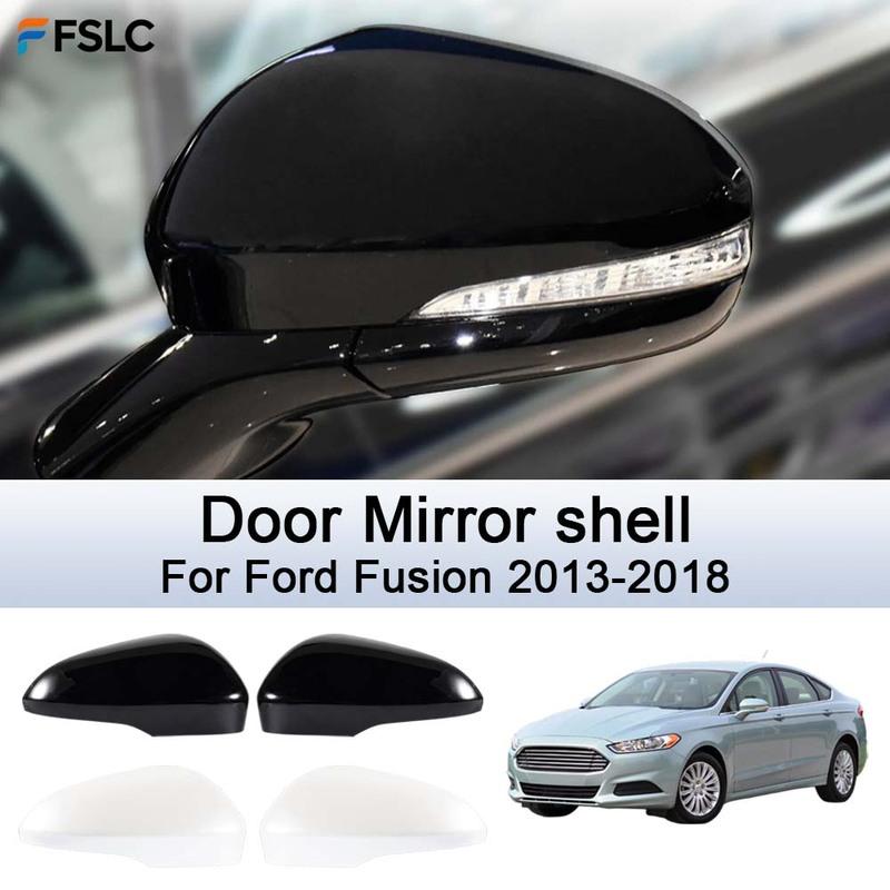 Car Rearview Accessories Door Mirror shell For Ford Fusion 2013-2018 White Black Car Decoration Upgrade Modify A Car