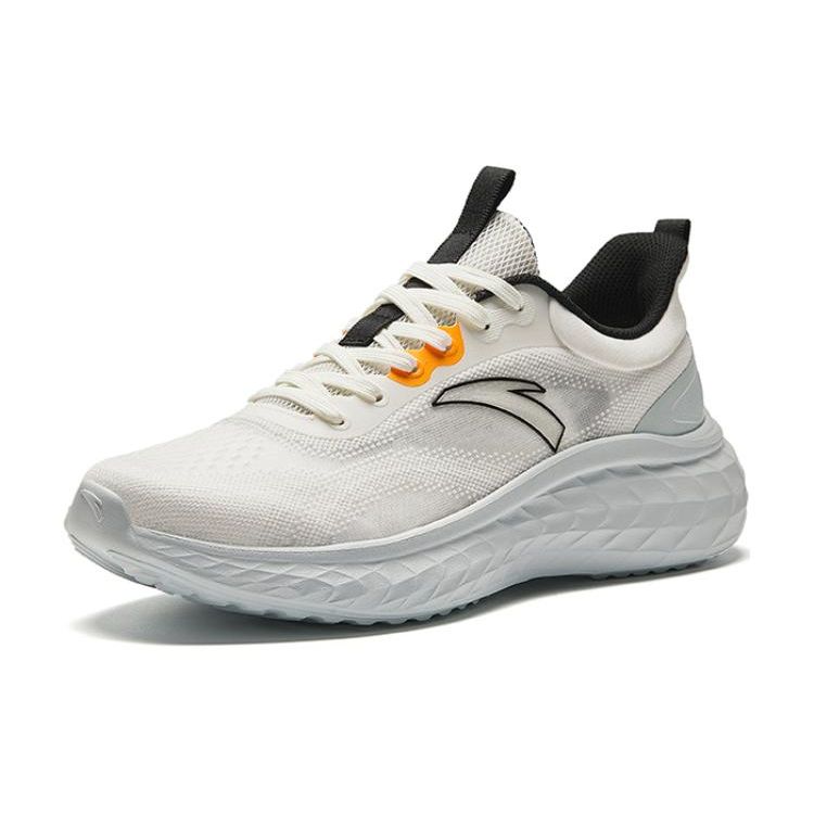 Anta Comfortable Cushioning Non-Slip Wear-Resistant Low-Top Running Shoes Men sneaker White Gray Black 912425510-2