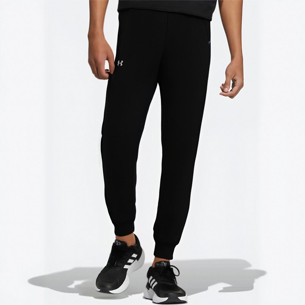 Under Armour Solid Color Loose Breathable Cuffed Knit Sports Pants Unisex pants Black 23600707-001