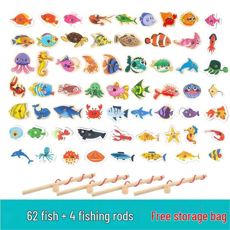 Toddler Educational Magnet Fishing Game for Ages 1-3 Years - Concentration and Thinking Training Toy