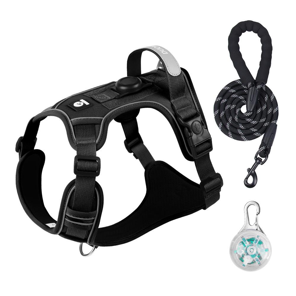 Neues Hundebrust- und Rückenteil für den Außenbereich, explosionsgeschützt, stoßfest und ausbruchsicher, Hundeleine, großes Hundebrust- und Rückenteil, reflektierend, verlustsichere Hundeleine