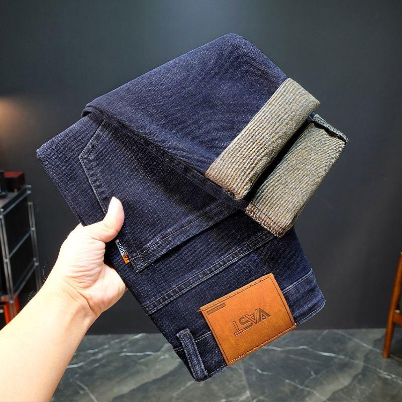 Men's Jeans Men's Spring and Autumn New High-end Trendy Brand Loose Elastic Casual Pants