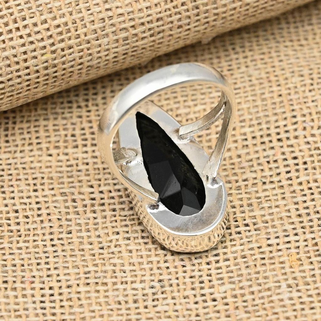 Chrome Diopside Gemstone Handmade 925 Sterling Silver Ring Jewelry For Christmas