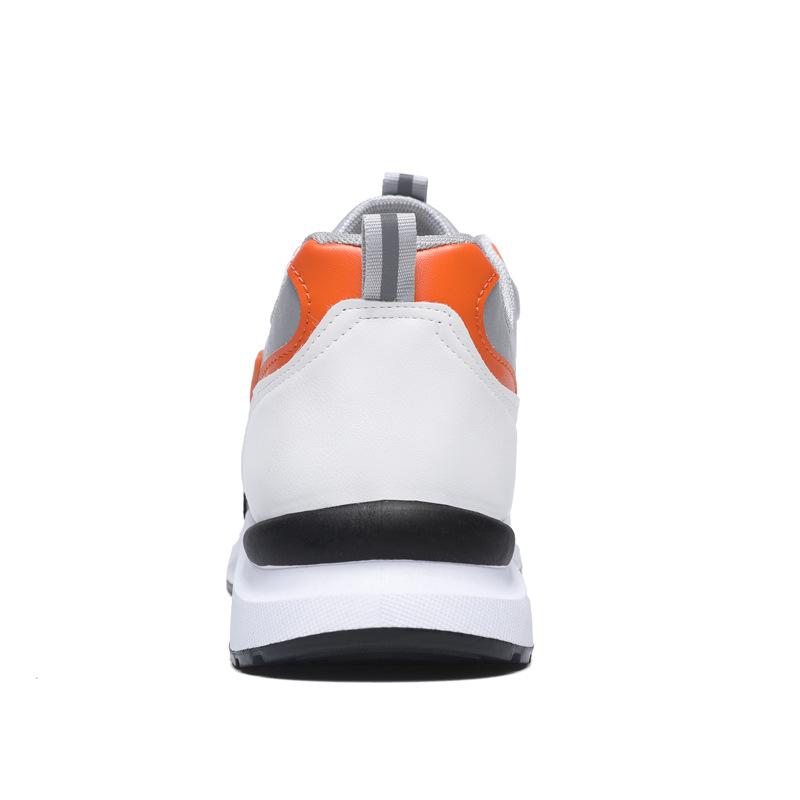 Shoes Spring New Leather Mesh Breathable Sports Shoes Lightweight Running Shoes Trendy Casual