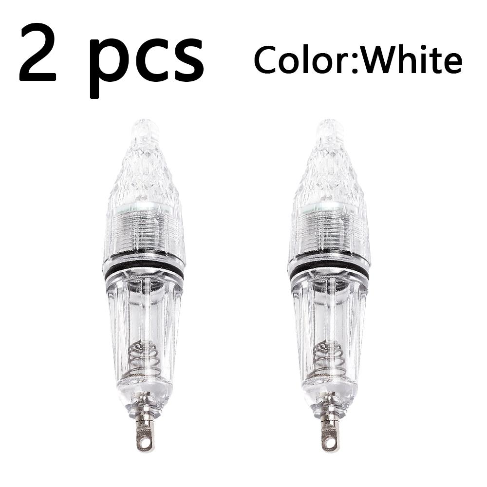 2 piezas Usando pilas AA Luz LED de bajo consumo para señuelo de pesca, luz para jaula de camarones de pesca en barco, luz para pesca nocturna