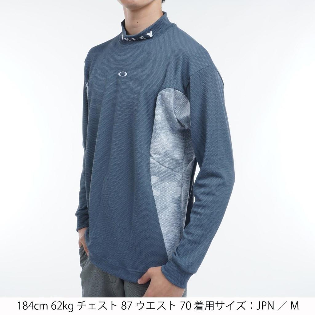 Oakley Modern Side PT LS Mock Wide Dark Aqua M Size (66Y) (Japanese L)