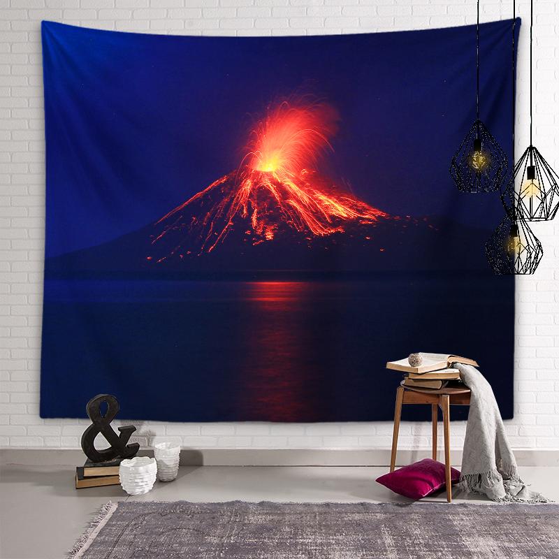 Volcanic Lava Eruption Landscape Wall Decor Tapestry Room Wall Art Personality Tapestry Living Room Bedroom Home Decor Tapestry