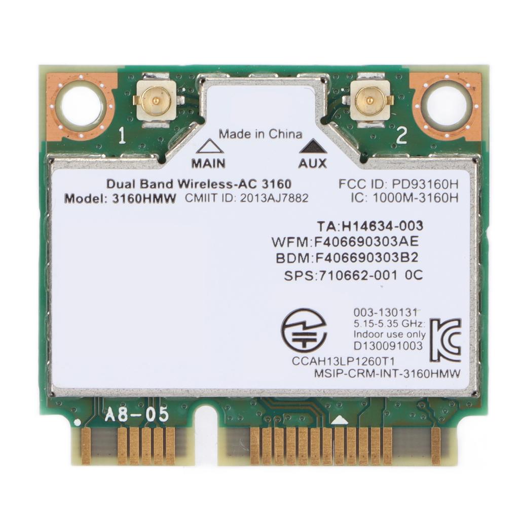 Wireless Card Dual Band 2.4GHz 5GHz Network Computer Accessories for Windows7 for Windws8 for Windows10