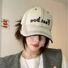 Faatbou Baseball Cap With Embroidered Letters Black For Casual Streetwear