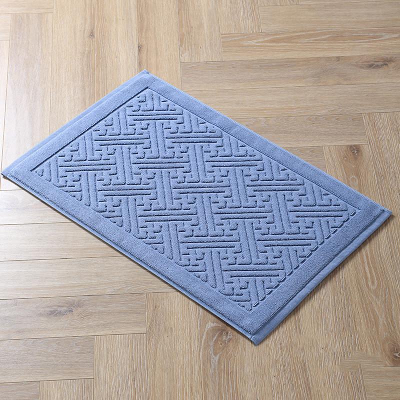 Inyahome Hotel Floor Towel Mat White Red Blue Carpet SPA Bath Room Mat 100% Cotton High Quality Whole Sale Thicken Bathtub Decor
