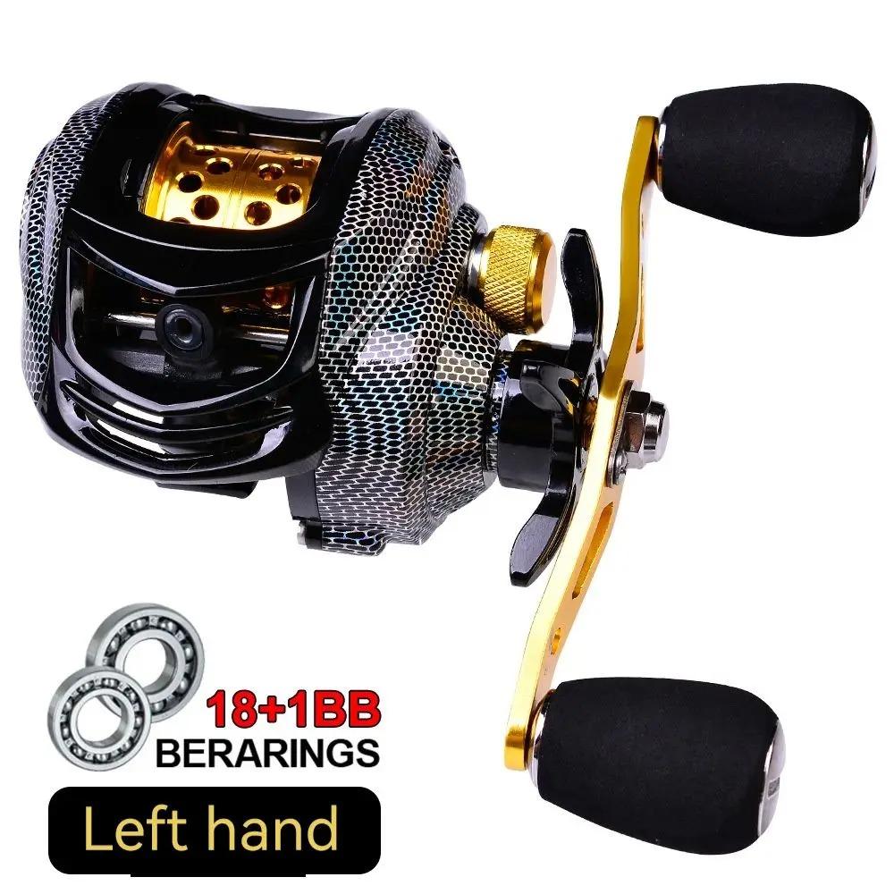 Neu Metall Wasser Tropfen Reel 18 + 1BB Achse Reel Reel 7,2:1 getriebe Verhältnis Links/rechts Hand Spool Angeln Reel Süßwasser Salzwasser Universal