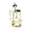 INS Style Rotating Tea Light Holder Heat Powered Stainless Steel Carousel Candle Stand for Desk Ornament