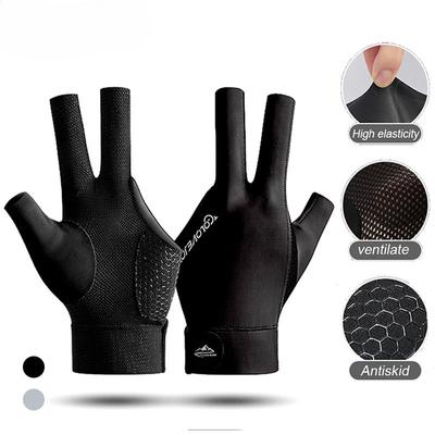1Pcs 3 Fingers Pool Gloves Elastic Billiards Right or Left Hand for Women Men Billiard Shooters Sports Accessories