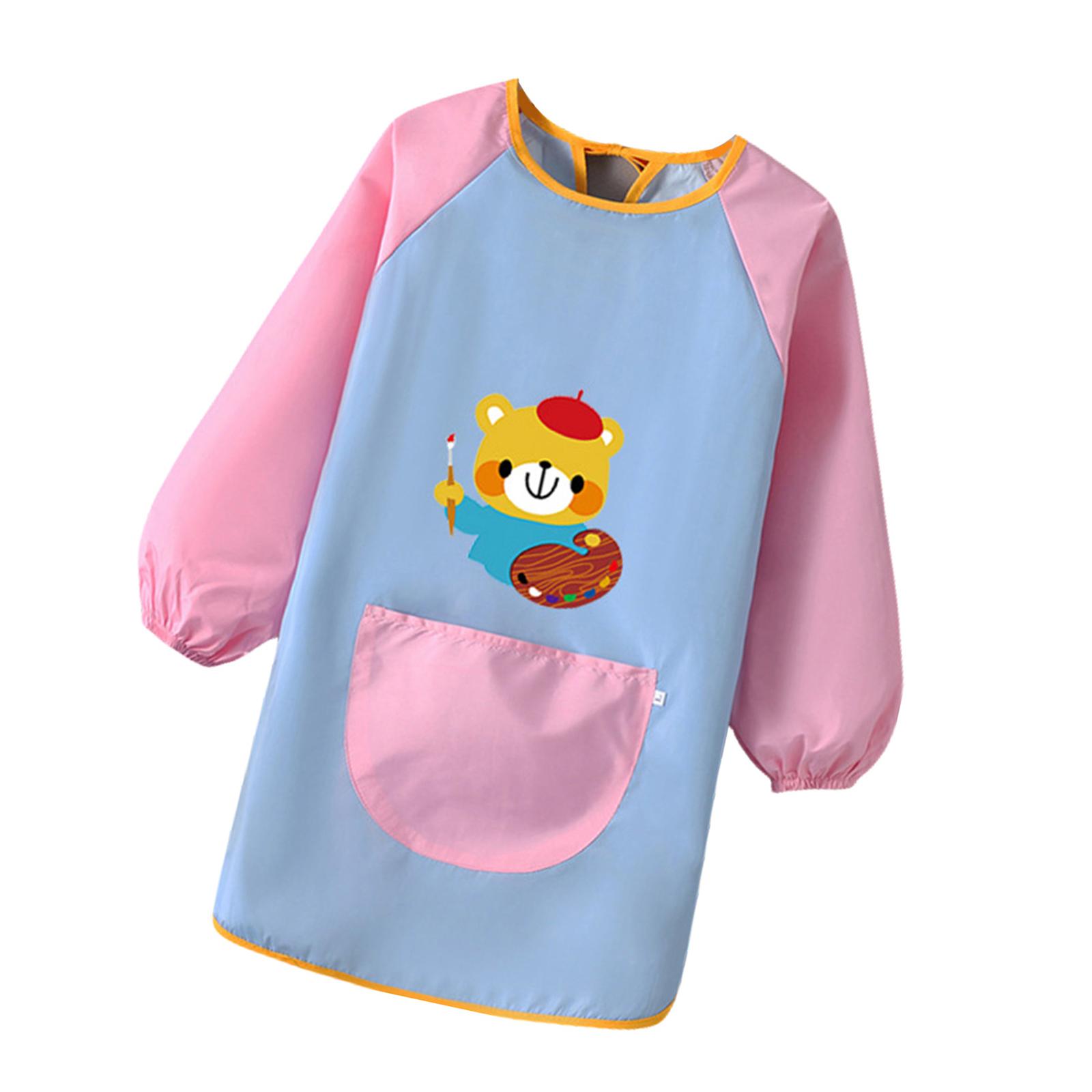 

Детский нагрудник водонепроницаемый детский халат для кормления детей, фартук для рисования, легко моется, для роста 100-124 см C