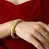 Elegant Gold-Plated Zircon Elastic Bangle: Korean-European Style Women's Jewelry