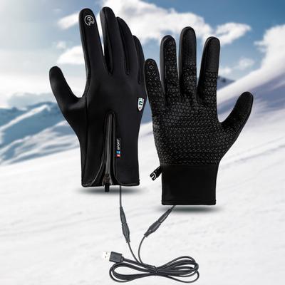 Gants Chauffants Imperméables Homme Femme Chauffe-Mains Rechargeables Écran Tactile Gants Chauffants Électriques pour Ski Randonnée Vélo Conduite