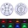 10 LED'li LED Su Altı Işığı Uzaktan Kumandalı Pille Çalışan Bahçe Yüzme Havuzu Düğün İçin Su Altı Gece Lambası