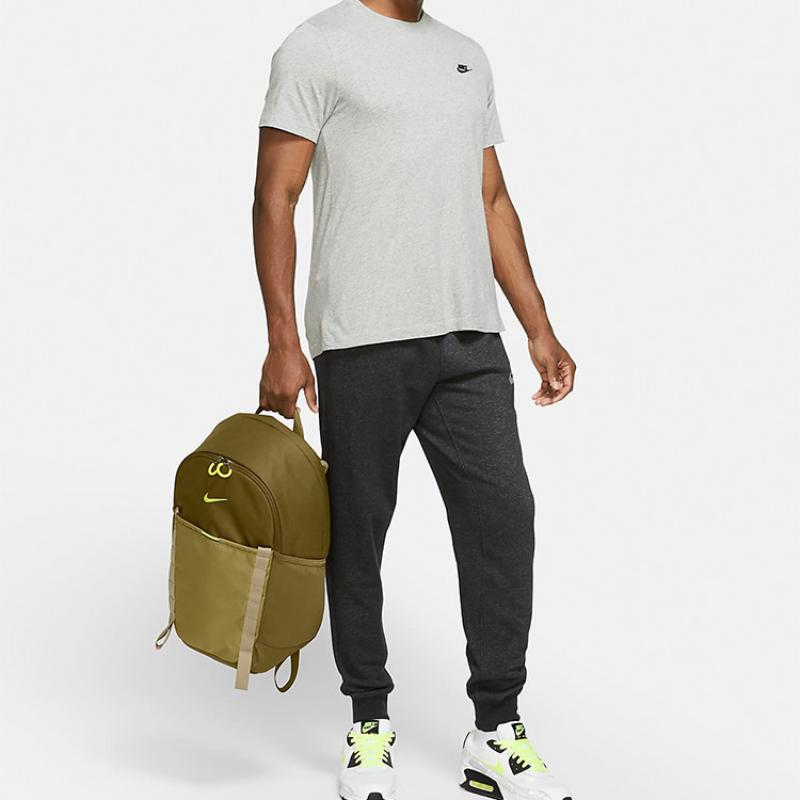 Nike Fabric Backpack Regular Unisex Olive Green Casual DJ9678-368