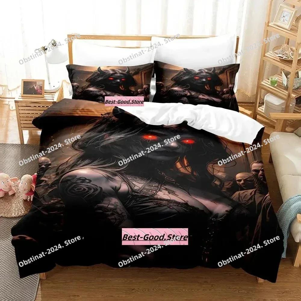 Comforter Personality Demoness Bedding Set Single Twin Full Queen King Size Bed Set Adult Kid Bedroom s Anime Bed