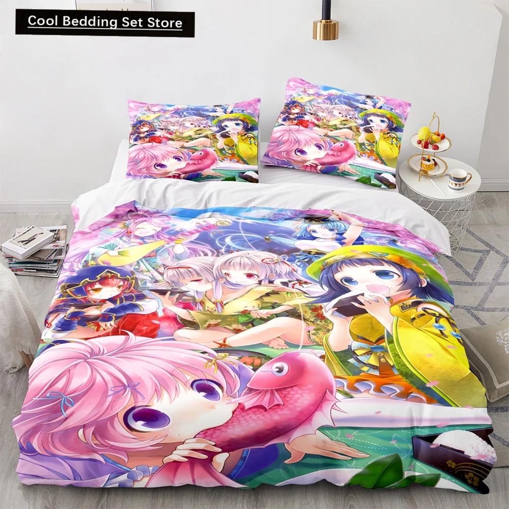 Anime Kawaii Sexy Girl Bedding Set,Duvet Cover Comforter Bed Set Quilt Cover Pillowcase,King Queen Twin Size Boys Girls Adults
