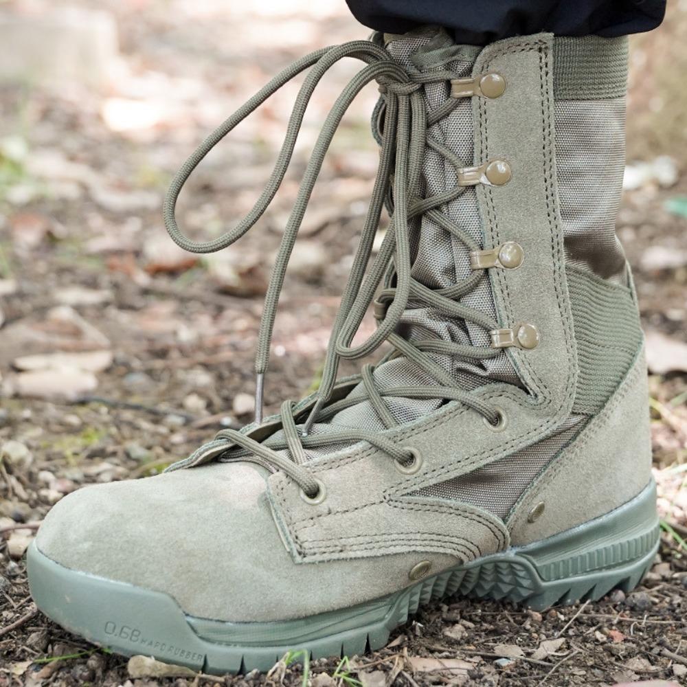 Fashion Lightweight Tactical Combat Boots Field Military Training High Top Breathable Casual Work Army Shoe Mountaineering Hiking Boots