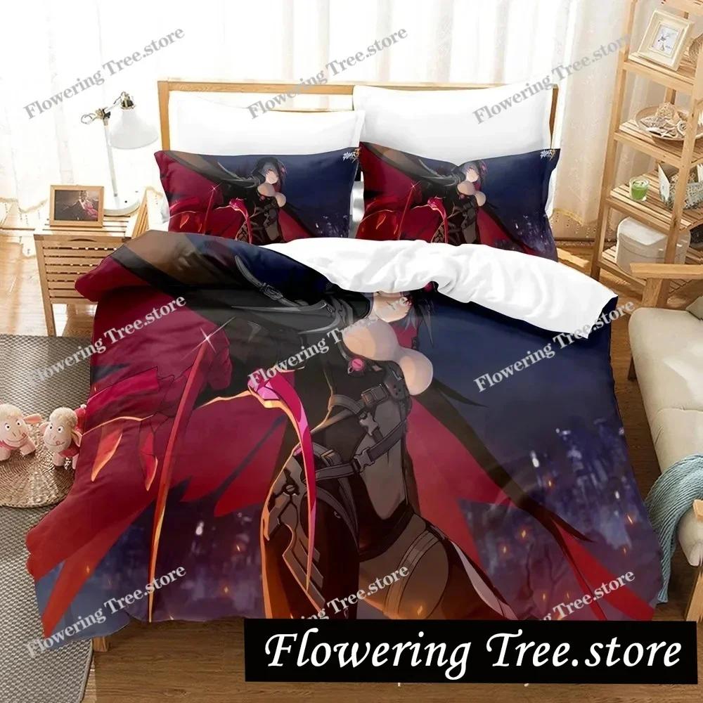 Honkai Impact 3 Bedding Set Single Twin Full Queen King Size Game Anime Bed Set Aldult Kid Bedroom Duvetcover Sets 3D Print