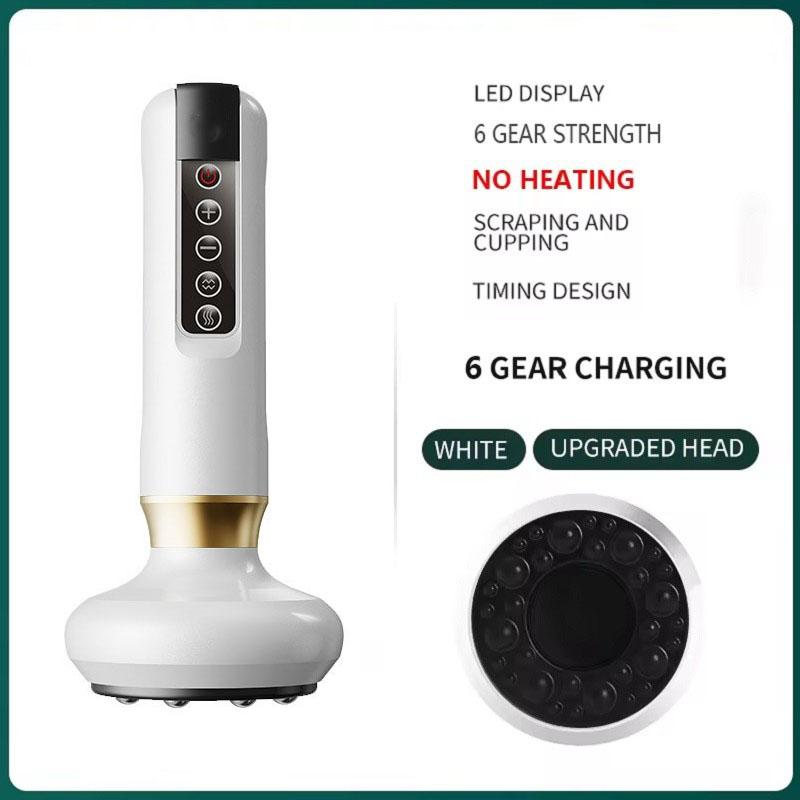 Rechargeable Electric Gua Sha Massager with Heating Vacuum Cupping ABS 304 Stainless Steel