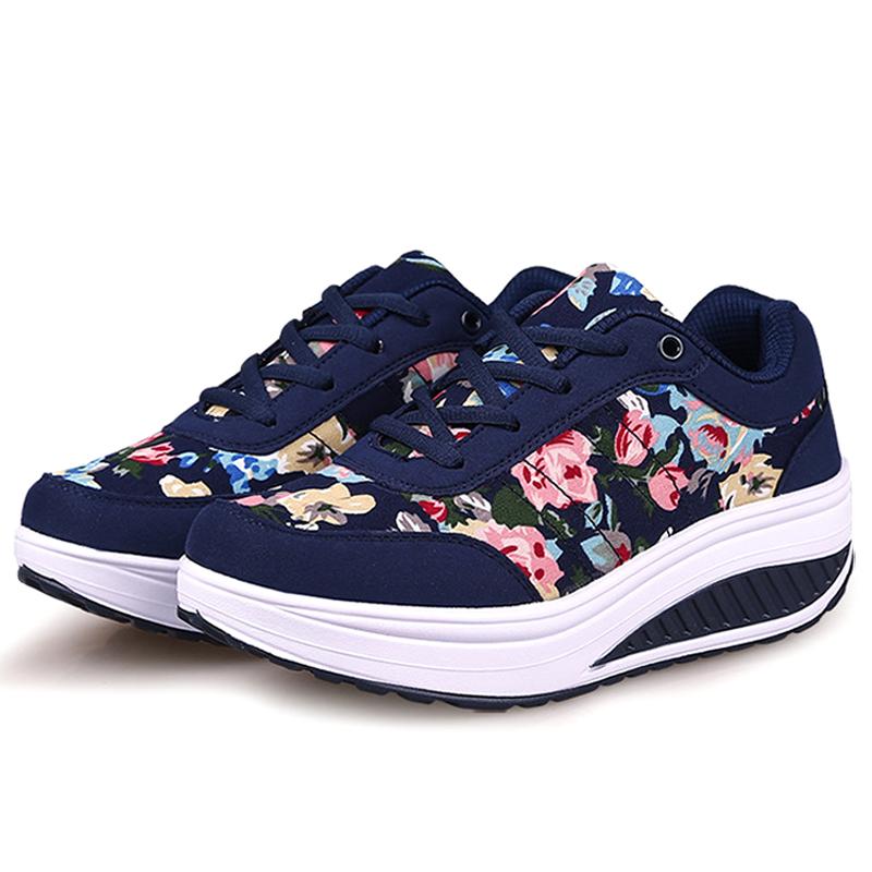 Women Casual Shoes Printed Women Canvas Shoes Tenis Feminino 2025 New Arrival Fashion Lace-up Platform Women Sneakers WSH3302