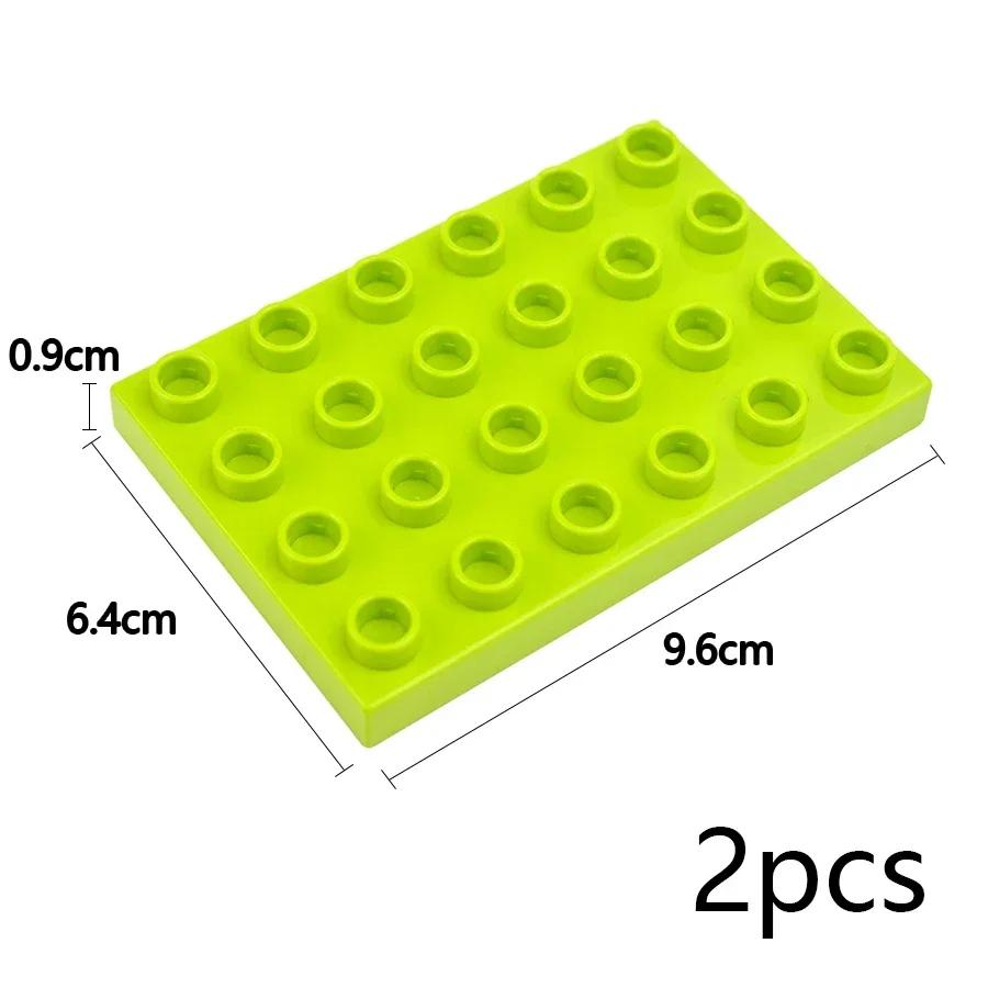 Double Sided Plate Creative Large Particle Double Floors Building Block BasePlate DIY Bricks Compatible Big Size Kid Toy Duploes