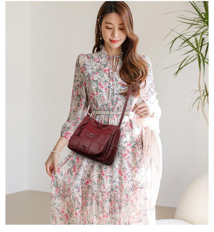 2026 Women's Large Capacity Crossbody Bag - High-End Fashion, Simple Design, Casual Single Shoulder Bag for Moms