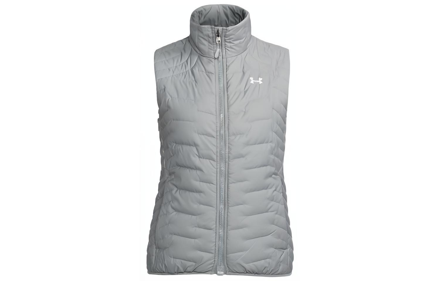 Under Armour Vests Women s Gray Stand Collar Moderate Other 1303114-025 L