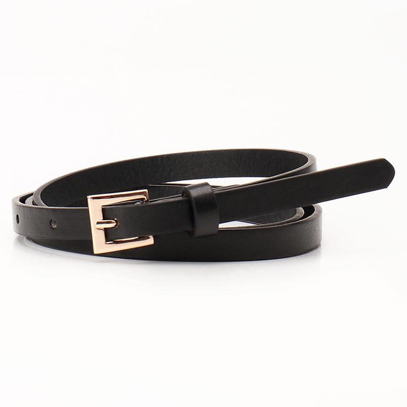 Fashion Minimalist Small Square Buckle Belt For Women With Alloy Pin Closure For Dress And Coat Accessory