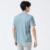 Qipai Men's Seamless Cooling Plaid Short-Sleeve Business Shirt