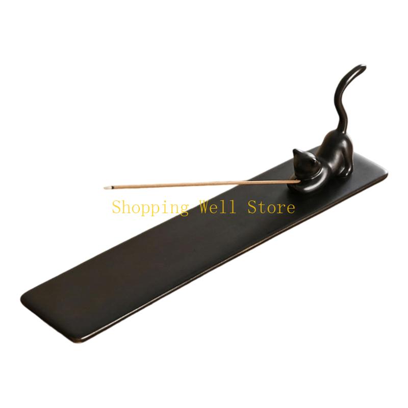 KX4B Ручной керамический держатель для благовоний Держатель для сжигания благовоний для палочек Сжигатель благовоний для релаксации Медитаций Комнаты йоги