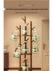 Solid Wood Rotating Floor Coat Rack - Vertical Clothes Hanger for Bedroom and Living Room