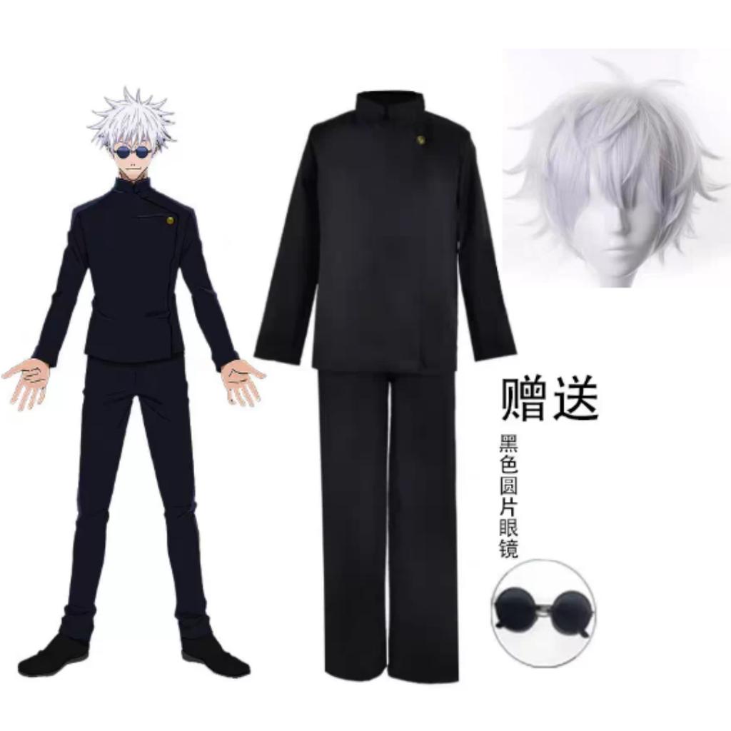 Kids Jujutsu Kaisen Cosplay Costume, Satoru Gojo, Yuji Itadori, Megumi Fushiguro, Inumaki & Nobara Full Set