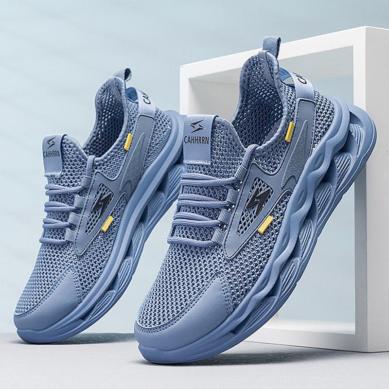 Men's shoes four seasons trendy round head versatile breathable no lace-up platform sports leisure comfortable foot men's shoes
