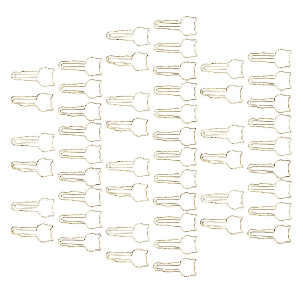 Pen Clips Multipurpose Cute Cat Shape Electroplating Metal Pen Holders for Notebook Journals Clipboa