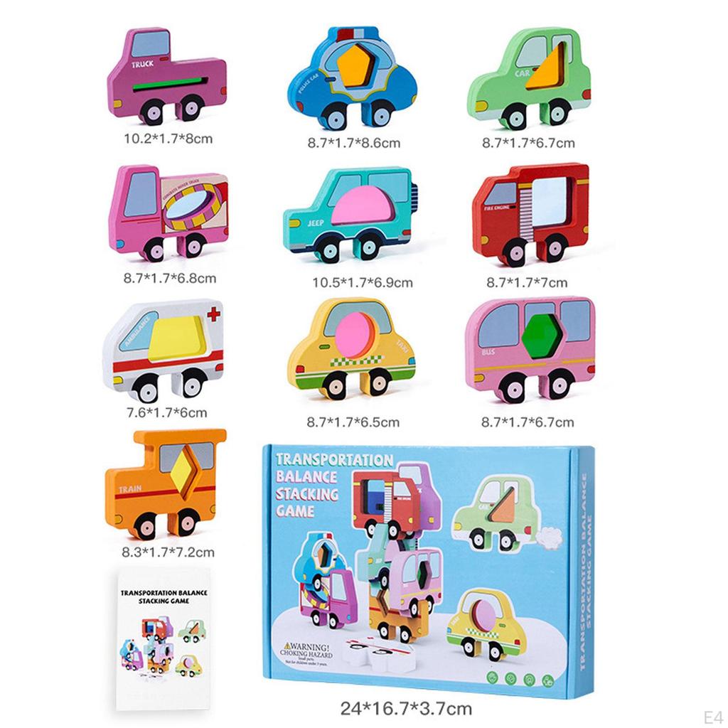 10 Acrylic Building Blocks – Construction Toy for Preschool, Kindergarten, Parent-Child Play,