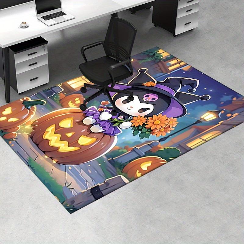 Office Rug Halloween, Kuromi Anti-Slip Rug, Machine Washable for Living Room, Bedroom, Office, Multiple Sizes, Bedroom Mat, Decorative Mat, Durable Ma