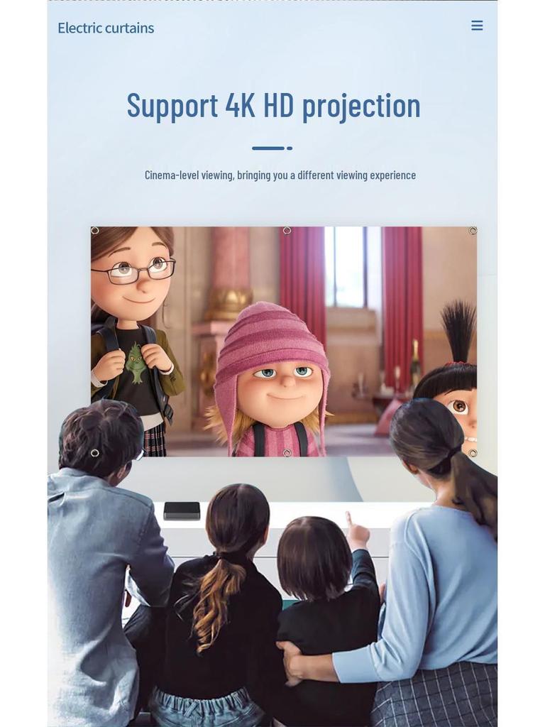 Photonenvorhang Hochverstärkungs-Weitwinkel-Anti-Licht-Projektionsleinwand für Innen/Außen