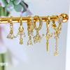 Dames 925 Zilveren Oorstekers Kristal Zirconia Waterdruppels Stud Hoops Goud Huggie Oorbellen Premium Luxe Feest Sieraden