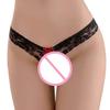 Sexy Plus-Size Lace Women's Panties Hollowed-Out Sexy Mid-Waist Seamless Thong