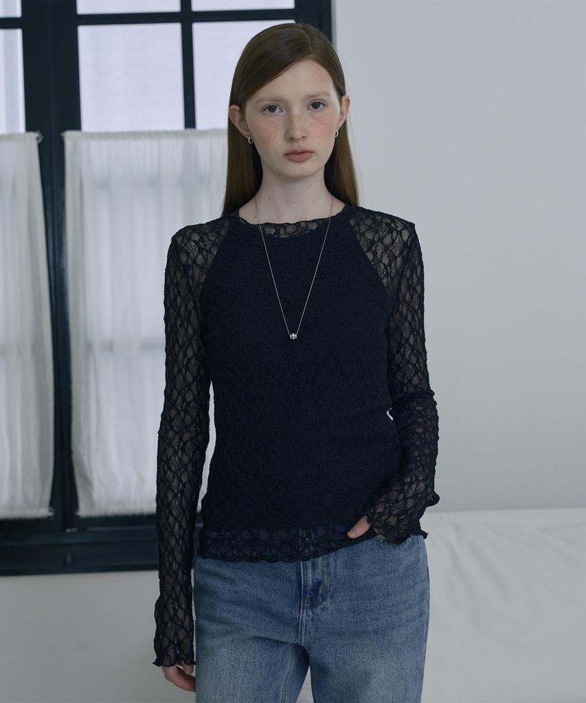 JUCYJUDY Lace Long Sleeve T-Shirt J1Ts020E
