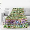 Game P-Plants-vs-Zombie Printed Warm Blanket Picnic Plush Throw Blanket Graphic Couch Chair Flannel Bedspread Sofa Bed Cover