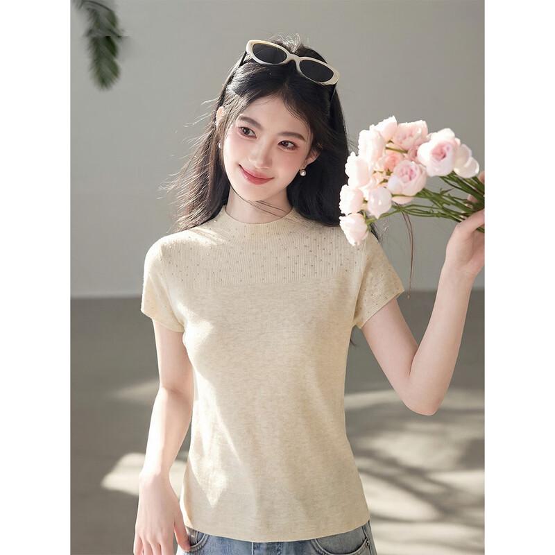 

Mokana Women s Mock Neck Short Sleeve T-Shirt One Size