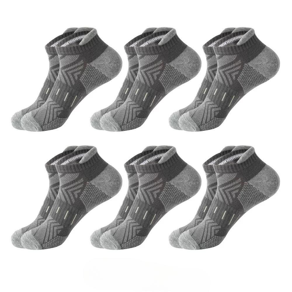

Мужские дышащие и влагоотводящие сетчатые короткие носки, носки для баскетбола с поддержкой подъема стопы и защитой пятки, хлопковые профессиональные носки для марафонского бега 1 pair серый